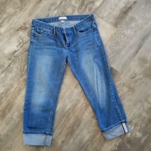 Banana Republic Size 10 / 30 Cuffed Logo Stretch Jean